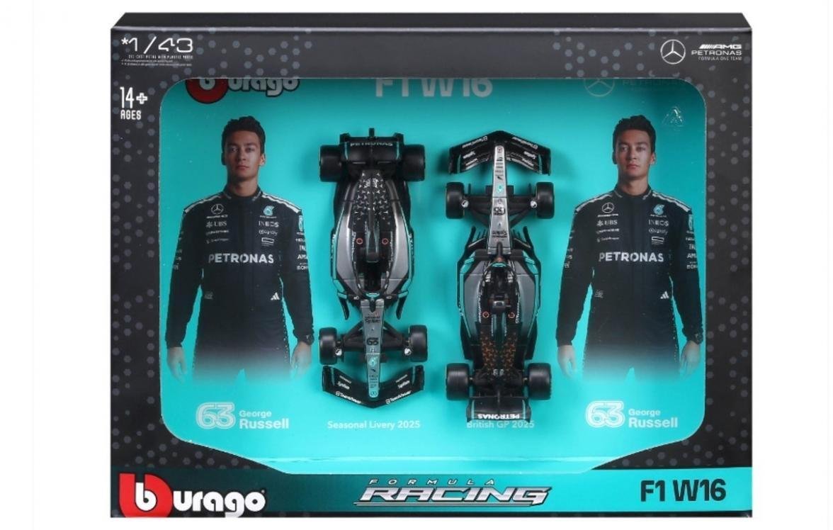Bburago BBU 1:43 Formula Mercedes AMG 2pak G.Russell 38115