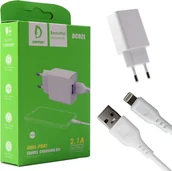 Ładowarki do telefonów - Ładowarka Vega ŁADOWARKA SIECIOWA 2.1A 10W BIAŁA DENMEN 2100mA 2xUSB DC02 + KABEL IPHONE WHITE> - miniaturka - grafika 1