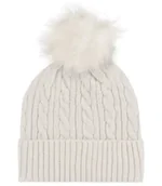 Czapki i chusty sportowe męskie - Ciepła czapka damska z pomponem jesienna zimowa jednokolorowa - miniaturka - grafika 1