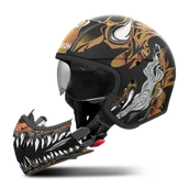 Kaski motocyklowe - Kask Modułowy Airoh J 110 Czarny/BeżowyM - miniaturka - grafika 1