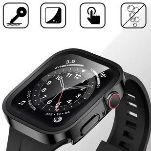 Obudowa ochronna z szkłem Alogy Protector Case 2w1 nakładka etui do Apple Watch 7/8 45mm Czarna - Akcesoria do smartwatchy - miniaturka - grafika 5