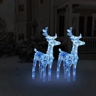 Oświetlenie świąteczne - Lumarko Świąteczne renifery, 2 szt., 80 niebieskich LED, akryl - miniaturka - grafika 1