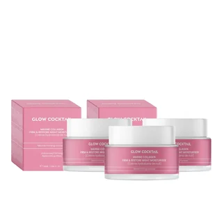 Glow Cocktail Trio kremów na noc Collagen Restore Kremy na noc 150 ml Damski - Kremy do twarzy - miniaturka - grafika 1