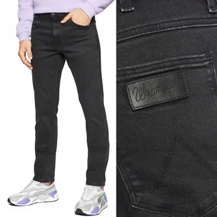 Wrangler GREENSBORO Black Crow SZARY DŻINS W31 L32 - Spodnie męskie - miniaturka - grafika 1