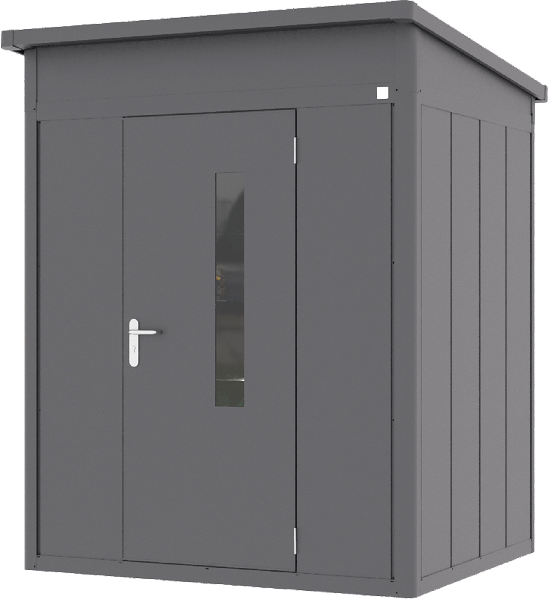 GFP Primeyard domek narzędziowy metalowy 180x158x231 cm domek ogrodowy dach jednospadowy antracyt