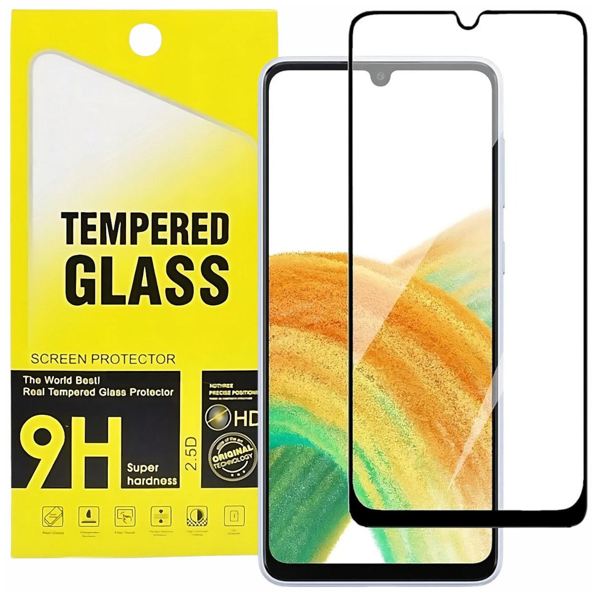 Szkło Hartowane do Huawei P30 Szybka Full Glue Na Cały Ekran Pełne