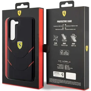 Ferrari FEHCS23MPBAK S23+ S916 czarny/black hardcase Hot Stamp Lines - Etui i futerały do telefonów - miniaturka - grafika 8
