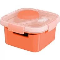 Lunch boxy - Pojemnik na żywność kwadratowy LUNCH KIT Smart to go Mix miętowy/ jasnoszary/ brzoskwiniowy 1,1L Curver - miniaturka - grafika 1