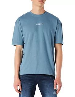 Koszulki męskie - BLEND T-shirt męski, 184217/Bluestone, L - grafika 1