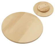 Deski do krojenia - Deska drewniana OBROTOWA 25 okrągła na przystawki DO SERWOWANIA sery pizza Deska drewniana OBROTOWA 30 - miniaturka - grafika 1