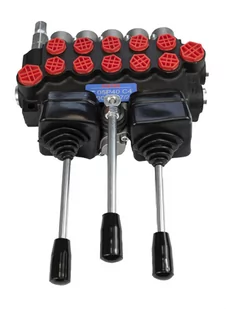 Rozdzielacz hydrauliczny Presko 5-sekcyjny 40l, 2 joysticki +1 dźwignia - Akcesoria do hydrauliki siłowej - miniaturka - grafika 2