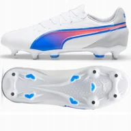 Piłka nożna - Buty Puma KING Match MxSG 107875-02 biały 45 - miniaturka - grafika 1