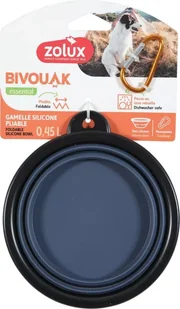 ZOLUX Składana miska dla psa BIVOUAK 450 ml niebieska - Sprzęt podróżny i transportery dla psów - miniaturka - grafika 1