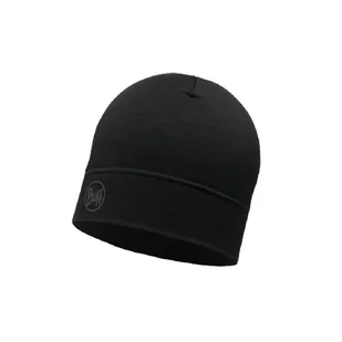 Czapka Buff Merino Lightweight solid black - ONE SIZE - Czapki męskie - miniaturka - grafika 1