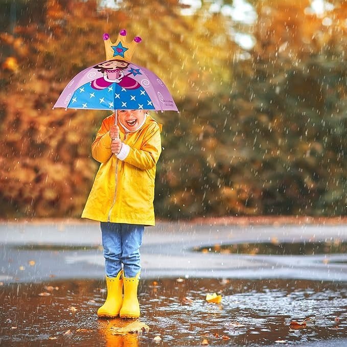 PARASOL DLA DZIECI 3D Z LASKĄ DZIECIĘCY BAJKOWY WYTRZYMAŁY MATERIAŁ LEKKI