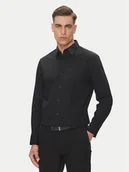 Koszule męskie - Calvin Klein Koszula LV04LB148G Czarny Slim Fit - miniaturka - grafika 1