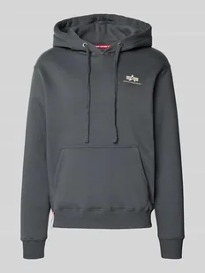 Bluza z kapturem z logo i kieszenią kangurką - Bluzy męskie - miniaturka - grafika 1
