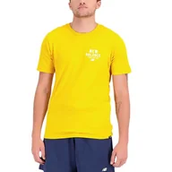 Koszulki sportowe męskie - Koszulka New Balance MT31909VGL - żółta - miniaturka - grafika 1