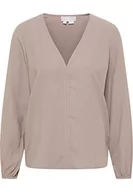 Bluzki damskie - Jalene Damska klasyczna bluzka z długim rękawem 81133442, szara, L, szary, L - miniaturka - grafika 1