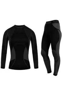 Bielizna sportowa damska - Komplet bielizny termoaktywnej damskiej Alpinus Active Base Layer Set GT43253 czarno-szary - grafika 1