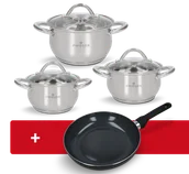 Zestawy garnków i patelni - Zestaw garnków 6 el. Virtu + Patelnia 28 cm Virtu Zwieger - miniaturka - grafika 1