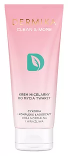 Dermika Clean&amp;More krem micelarny do mycia twarzy cykoria + wyciąg z korzenia lukrecji 150ml - Płyny micelarne - miniaturka - grafika 1