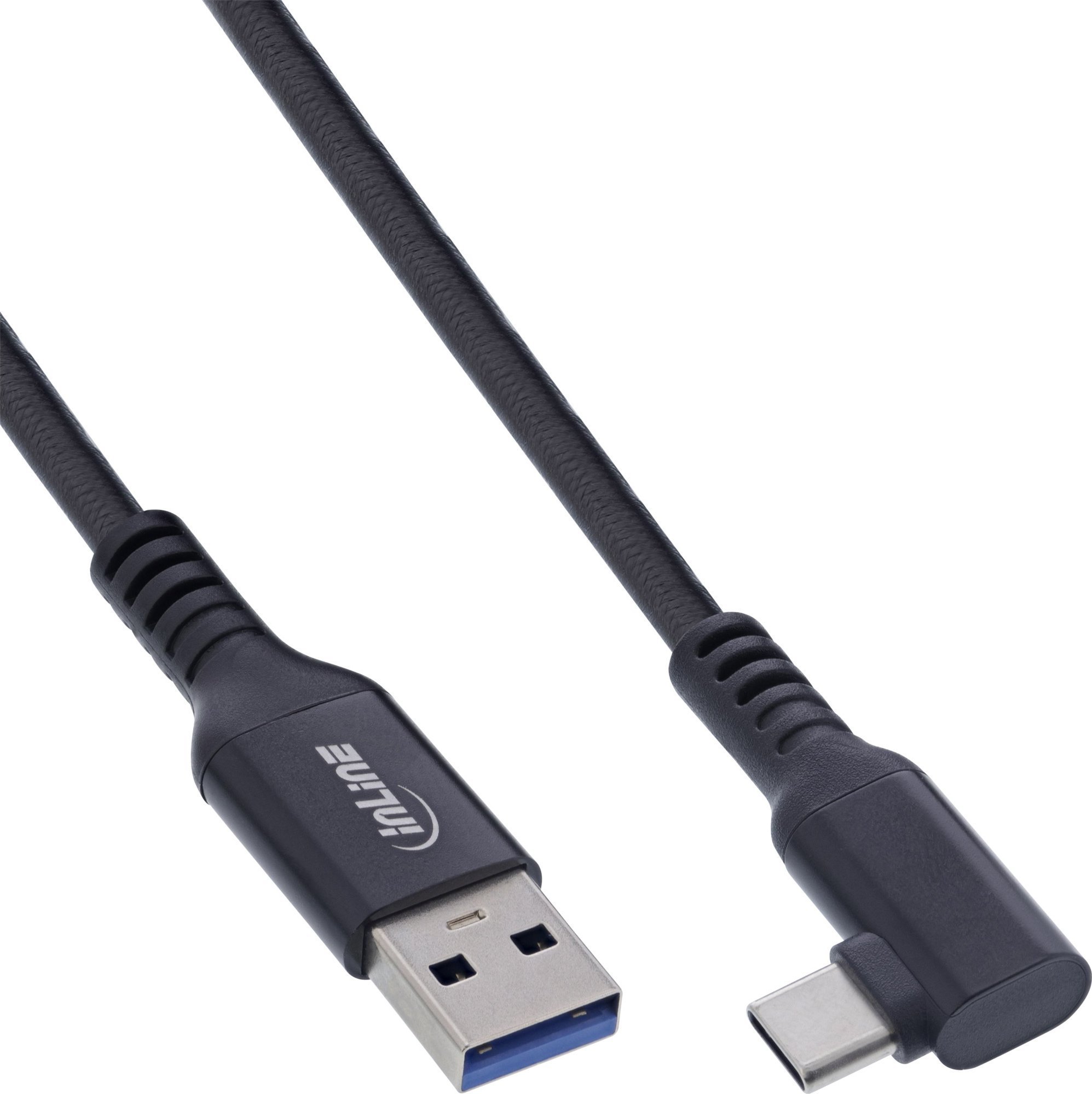 InLine InLine® USB 3.2 Gen.1 cable, USB-C plug angled - USB-A plug for VR, black, 5m
