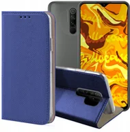 Etui i futerały do telefonów - ETUI Z KLAPKĄ DO XIAOMI REDMI 9 GRANATOWE ZAMYKANE MAGNETYCZNE OCHRONNE - miniaturka - grafika 1