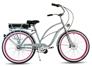 Rower Elektryczny Miejski Cruiser Pink Panther 26 E-Bike - Rowery elektryczne - miniaturka - grafika 1