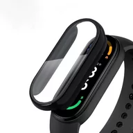 Akcesoria do smartwatchy - Etui + Szkło 2W1 Do Xiaomi Mi Band 3 / 4 / 5 / 6 Czarne - miniaturka - grafika 1