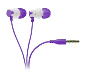 Vivanco HS 100 PU Przewodowa Douszny Połączenia/muzyka Fioletowy - Słuchawki - miniaturka - grafika 1