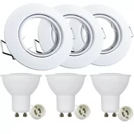 Lampy pozostałe - Polux Zestaw 3 oczek OLIN 3x3,5W LED 306210 Biały SANICO - miniaturka - grafika 1