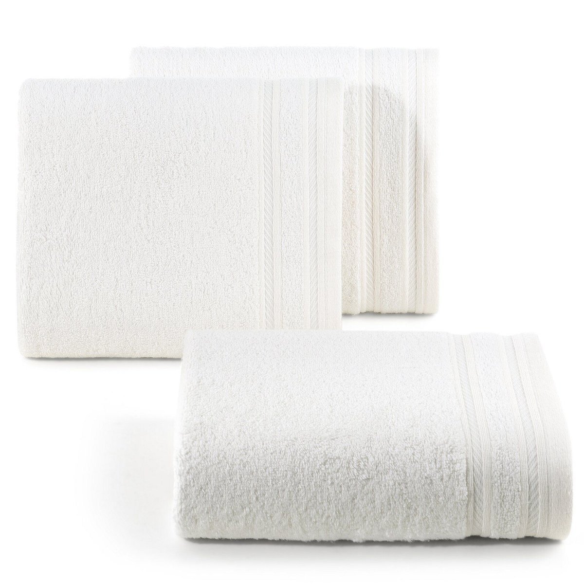 Ręcznik kąpielowy Kely 70x140 cm kremowy z bordiurą