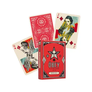 Obey Playing Cards, karty czerwone - karty - Gry karciane - miniaturka - grafika 1