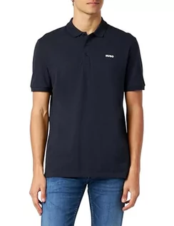 Koszulki męskie - HUGO męska koszulka polo, Dark Blue406, S - grafika 1
