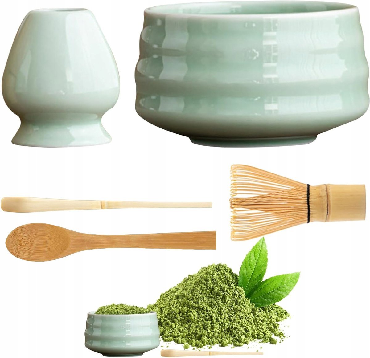 Japoński Zestaw Matcha, Zestaw Do Herbaty Matcha Premium,Zestaw 5 Elementów