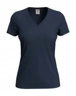 Koszulki i topy damskie - Koszulka damska T-shirt damski Stedman V-neck ST2700 Blue Midnight L - miniaturka - grafika 1