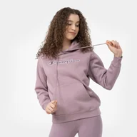 Bluzy sportowe damskie - Damska bluza dresowa nierozpinana z kapturem CHAMPION ROCHESTER Hooded Sweatshirt - fioletowa - miniaturka - grafika 1
