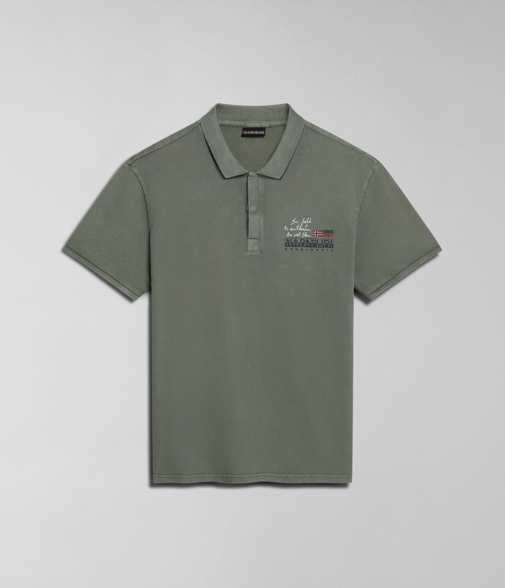 polo uomo napapijri e-colville np0a4hpx gae green lichen