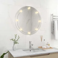 Lustra - vidaXL Lustro ścienne z oświetleniem LED okrągłe szkło - Lustro ścienne z oświetleniem LED - Lustro ścienne z oświetleniem LED - Lustro ścienne - Lustro do sypialni - miniaturka - grafika 1