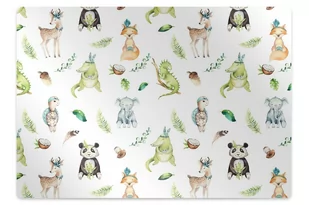 Mata pod fotel ochrona paneli Wesołe zwierzęta 100x70 cm - Podnóżki, podpórki, podkładki - miniaturka - grafika 1