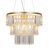 Lampy sufitowe - Wisząca lampa z kryształkami Tifanny P17127-4-1GD Zumaline złoty przezroczysty - miniaturka - grafika 1