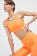 Bielizna sportowa damska - Under Armour biustonosz sportowy Crossback kolor pomarańczowy - miniaturka - grafika 1