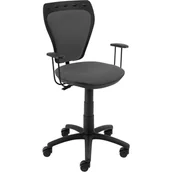 Fotele i pufy dla dzieci - Fotel Obrotowy Dziecięcy Ministyle GTP28 BL Nowy Styl - miniaturka - grafika 1