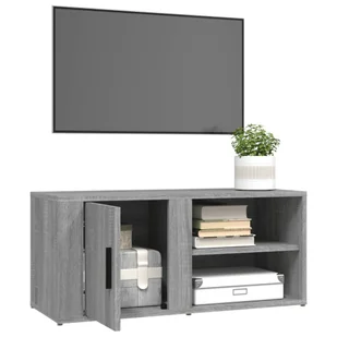 Lumarko Szafka pod TV, szary dąb sonoma, 80x31,5x36 cm - Szafki RTV - miniaturka - grafika 6