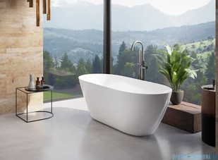 Besco Moya 170x72cm wanna wolnostojąca konglomeratowa + syfon klik-klak chrom #WMD-170-M | - Wanny z hydromasażem - miniaturka - grafika 5