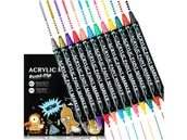 Przybory szkolne - 24X Markery Akrylowe Pisaki Mazaki Flamastry Wodoodporne Farba 24Szt - miniaturka - grafika 1