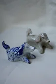 Figurki dekoracyjne - Figurka piesek kundelek. Ceramiczny piesek - miniaturka - grafika 1