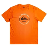 Koszulki męskie - Quiksilver Koszulka z krótkim rękawem męska koło logo SS S brązowa - miniaturka - grafika 1