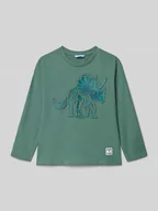 Koszulki dla chłopców - Bluzka z długim rękawem i detalem z logo - miniaturka - grafika 1